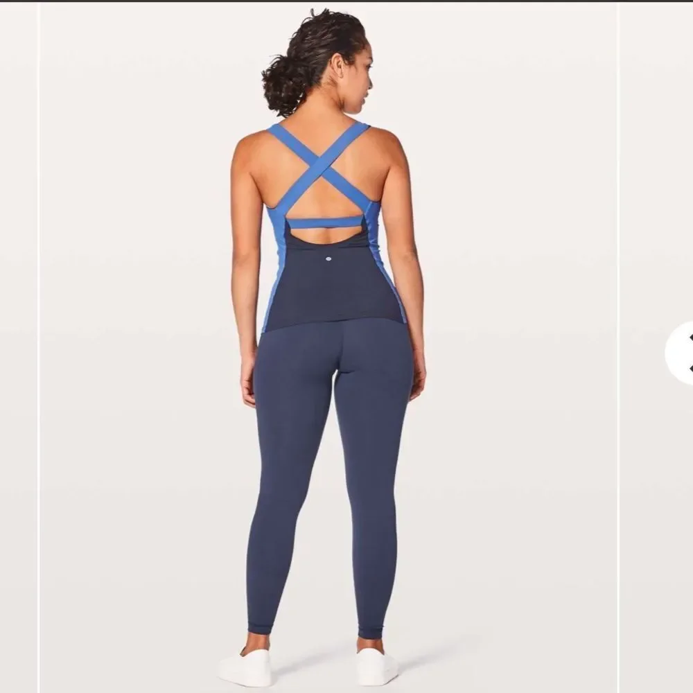 Lululemon long breath 2-in-1  midnight navy/ Moroccan Blue